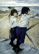 Valentin Serov Children. Sasha and Yura Serov oil painting on canvas